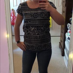 Tribal print short sleeve shirt